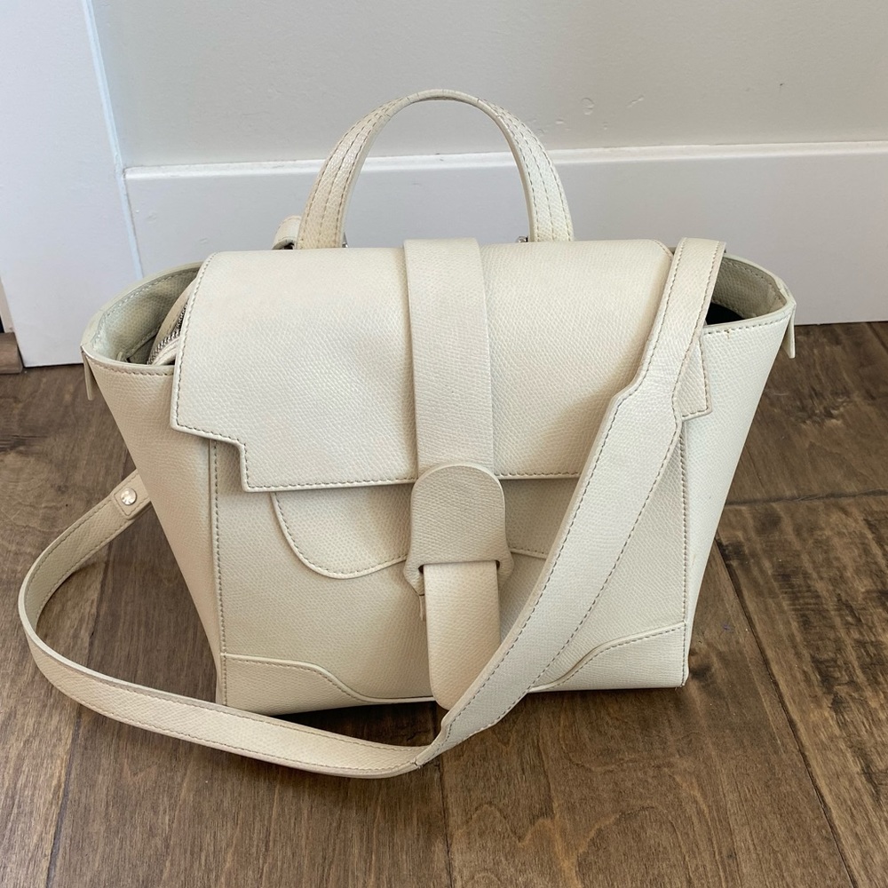 Senreve mini maestra in pebbled cream